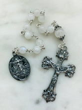 Load image into Gallery viewer, Moonstone Rosary: Sterling Silver One Decade Pocket Prayer Beads