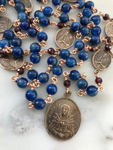 Load image into Gallery viewer, Seven Sorrows Chaplet - Bronze Rosary - Servite - Blue Kyanite CeCeAgnes