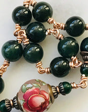 Load image into Gallery viewer, Roses and Jade Single Decade Rosary - Bronze - Miraculous Medal