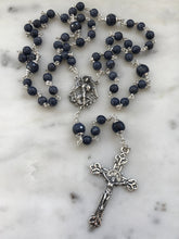 Load image into Gallery viewer, Sapphire Rosary - All Sterling Silver