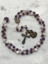 Load image into Gallery viewer, Saint Joseph Chaplet - Bronze - Amethyst and Moonstone CeCeAgnes