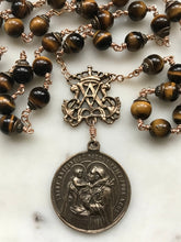 Load image into Gallery viewer, Saint Anthony Chaplet - Bronze - Tiger Eye CeCeAgnes