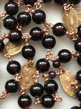 Load image into Gallery viewer, Seven Sorrows Chaplet - Bronze and Garnet Rosary - Servite