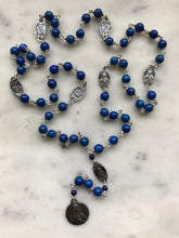 Load image into Gallery viewer, Seven Sorrows Chaplet - Sterling Silver and Lapis Rosary - Servite - CeCeAgnes