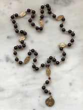 Load image into Gallery viewer, Seven Sorrows Chaplet - Bronze and Garnet Rosary - Servite