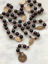 Load image into Gallery viewer, Seven Sorrows Chaplet - Bronze and Garnet Rosary - Servite