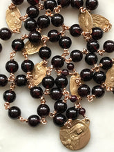 Load image into Gallery viewer, Seven Sorrows Chaplet - Bronze and Garnet Rosary - Servite