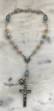 Load image into Gallery viewer, Saint Anne Chaplet - Grandmother's Chaplet - Sterling Silver, Morganite Rosary CeCeAgnes