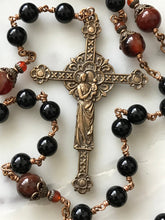 Load image into Gallery viewer, Large Black Onyx Seven Sorrows Chaplet - Bronze Medals