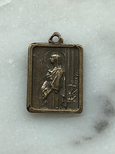 Load image into Gallery viewer, Saint John Vianney & Philomena Medal: 751 Antique Bronze Reproduction Rosary Parts