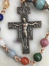 Load image into Gallery viewer, Saint Francis Rosary Tenner - Canticle of the Sun - Bronze  - Wire-Wrapped - Single Decade CeCeAgnes