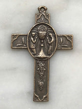 Load image into Gallery viewer, First Communion Cross Pendant: 1590 Bronze Eucharist Medal