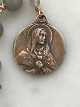 Load image into Gallery viewer, Seven Sorrows Chaplet - Bronze and Labradorite Rosary - Servite - CeCeAgnes