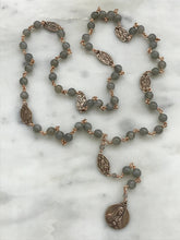 Load image into Gallery viewer, Seven Sorrows Chaplet - Bronze and Labradorite Rosary - Servite - CeCeAgnes