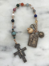 Load image into Gallery viewer, Saint Francis Rosary Tenner - Canticle of the Sun - Bronze - Wire-Wrapped - Single Decade CeCeAgnes
