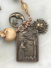Load image into Gallery viewer, Saint Francis Rosary Tenner - Canticle of the Sun - Bronze - Wire-Wrapped - Single Decade CeCeAgnes