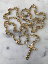 Load image into Gallery viewer, Heirloom 14K Gold Rosary - Gold Rutilated Titanium Quartz