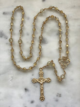 Load image into Gallery viewer, 14K Gold Rosary Medals - Gold Rutilated Titanium Quartz - CeCeAgnes