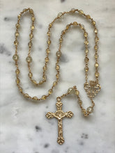 Load image into Gallery viewer, 14K Gold Rosary – Gold Rutilated Quartz Beads, Gold-Filled Wire, Caps, Chain