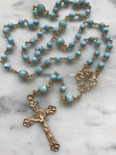 Load image into Gallery viewer, 14K Gold Rosary Medals - Dominican Larimar - CeCeAgnes