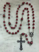 Load image into Gallery viewer, Rhodonite Gemstone - Sterling Silver Medals - Reproductions of Antique French Medals CeCeAgnes