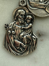 Load image into Gallery viewer, Holy Family Rosary Tenner - Larimar and Sterling Silver Single Decade Rosary - Saint Joseph - Our Lady of Sorrows CeCeAgnes