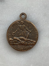 Load image into Gallery viewer, Saint Cecilia Medal - Bronze - Antique French Reproduction 623 CeCeAgnes Rosary Parts