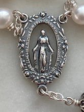 Load image into Gallery viewer, Saint Anne Chaplet - Grandmother's Chaplet - Sterling Silver Pearl Rosary CeCeAgnes