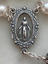 Load image into Gallery viewer, Saint Anne Chaplet - Grandmother's Chaplet - Sterling Silver Pearl Rosary CeCeAgnes