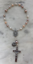 Load image into Gallery viewer, Saint Anne Chaplet - Grandmother's Chaplet - Sterling Silver Pearl Rosary CeCeAgnes