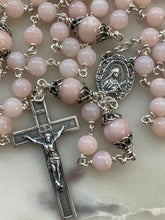 Load image into Gallery viewer, Saint Therese Pink Opal Rosary - Sterling Silver Medals - Reproductions of Antique French Medals CeCeAgnes
