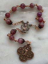 Load image into Gallery viewer, St. Raphael Chaplet - Pink Tourmaline Gemstones - Solid Bronze CeCeAgnes