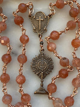 Load image into Gallery viewer, Blessed Sacrament Chaplet - Gold Sunstone and Bronze CeCeAgnes