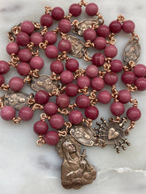 Load image into Gallery viewer, Seven Sorrows Chaplet - Bronze and Rhodonite Rosary - Servite - CeCeAgnes