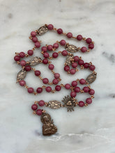 Load image into Gallery viewer, Seven Sorrows Chaplet - Bronze and Rhodonite Rosary - Servite - CeCeAgnes