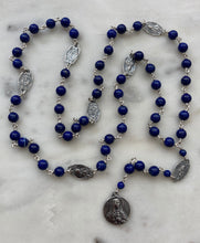 Load image into Gallery viewer, Seven Sorrows Chaplet - Sterling Silver and Lapis Rosary - Servite - CeCeAgnes