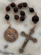 Load image into Gallery viewer, Saint Cecilia Wood and Bronze Single Decade Rosary