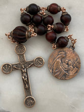 Load image into Gallery viewer, Saint Cecilia Wood and Bronze Single Decade Rosary