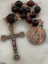 Load image into Gallery viewer, Saint Cecilia Wood and Bronze Single Decade Rosary