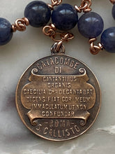 Load image into Gallery viewer, Saint Cecilia Tanzanite and Bronze Single Decade Rosary