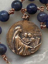 Load image into Gallery viewer, Saint Cecilia Tanzanite and Bronze Single Decade Rosary