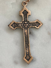 Load image into Gallery viewer, Memento Mori Rosary - Holy Face of Jesus - Lave Bead and Ox Bone Skull - Bronze - Wire-wrapped Tenner - Pardon Crucifix CeCeAgnes
