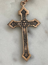 Load image into Gallery viewer, Memento Mori Rosary: Lava Bead, Ox Bone Skull, Bronze Pardon Crucifix