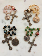 Load image into Gallery viewer, Virgin Martyrs Rosary Set - Saints Cecilia Agnes Agatha and Lucy