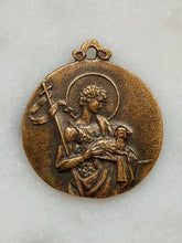 Load image into Gallery viewer, Saint John the Baptist Medal: 1349 Antique French Bronze Reproduction