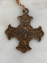 Load image into Gallery viewer, Padre Pio Chaplet - Sacred Heart - Garnets and Bronze