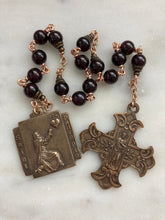Load image into Gallery viewer, Padre Pio Chaplet - Sacred Heart - Garnets and Bronze