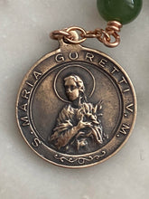 Load image into Gallery viewer, Saint Agnes Saint Maria Goretti Roses and Jade Single Decade Rosary - Bronze