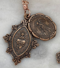 Load image into Gallery viewer, Beautiful Single Decade Rosary! - Freshwater Pearls - Bronze - Sacred Heart Maria Goretti - CeCeAgnes