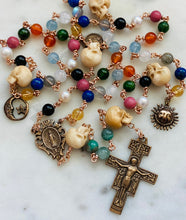 Load image into Gallery viewer, Saint Francis Rosary - Canticle of the Sun - Bronze - Wire-Wrapped - CeCeAgnes